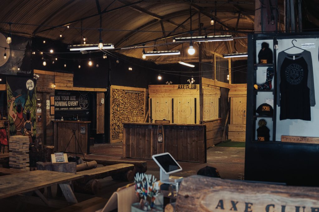 Axe throwing lanes in Dublin city centre