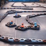 Go kart race on an outdoor track near Dublin