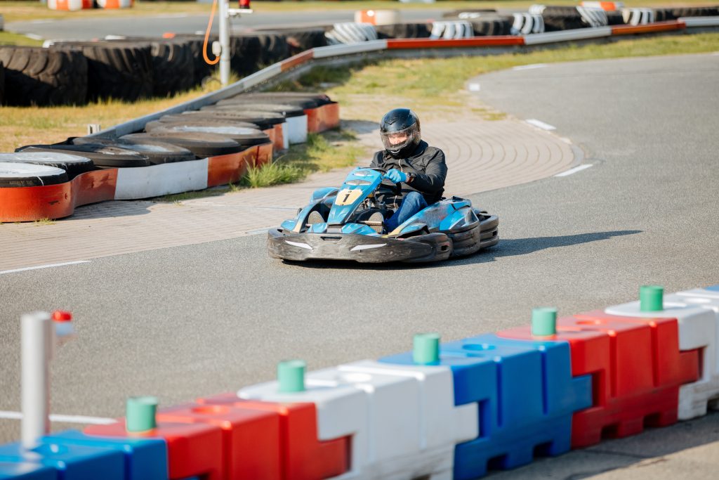 Go karts on a private track for a Dublin stag do