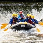 White water rafting stag do in Dublin on the River Liffey