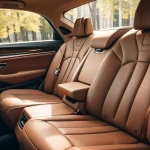 Confortable luxe transport automobile équipement voiture cuir design conduite véhicule moderne concept intérieur coûteux lumière